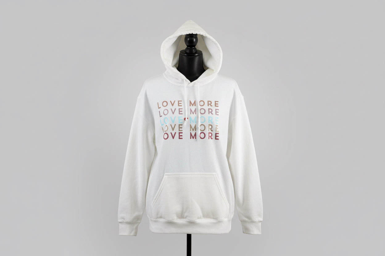 White “Love More” Hoodie