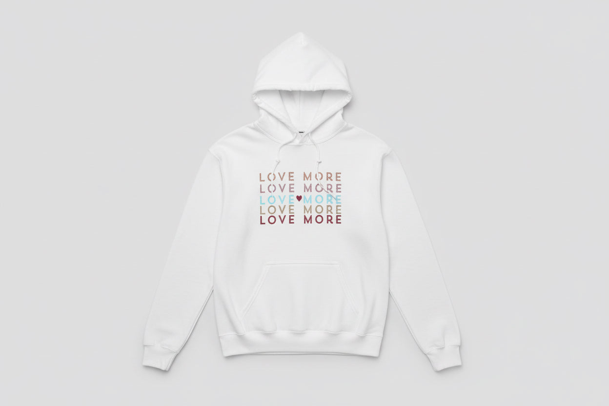White “Love More” Hoodie