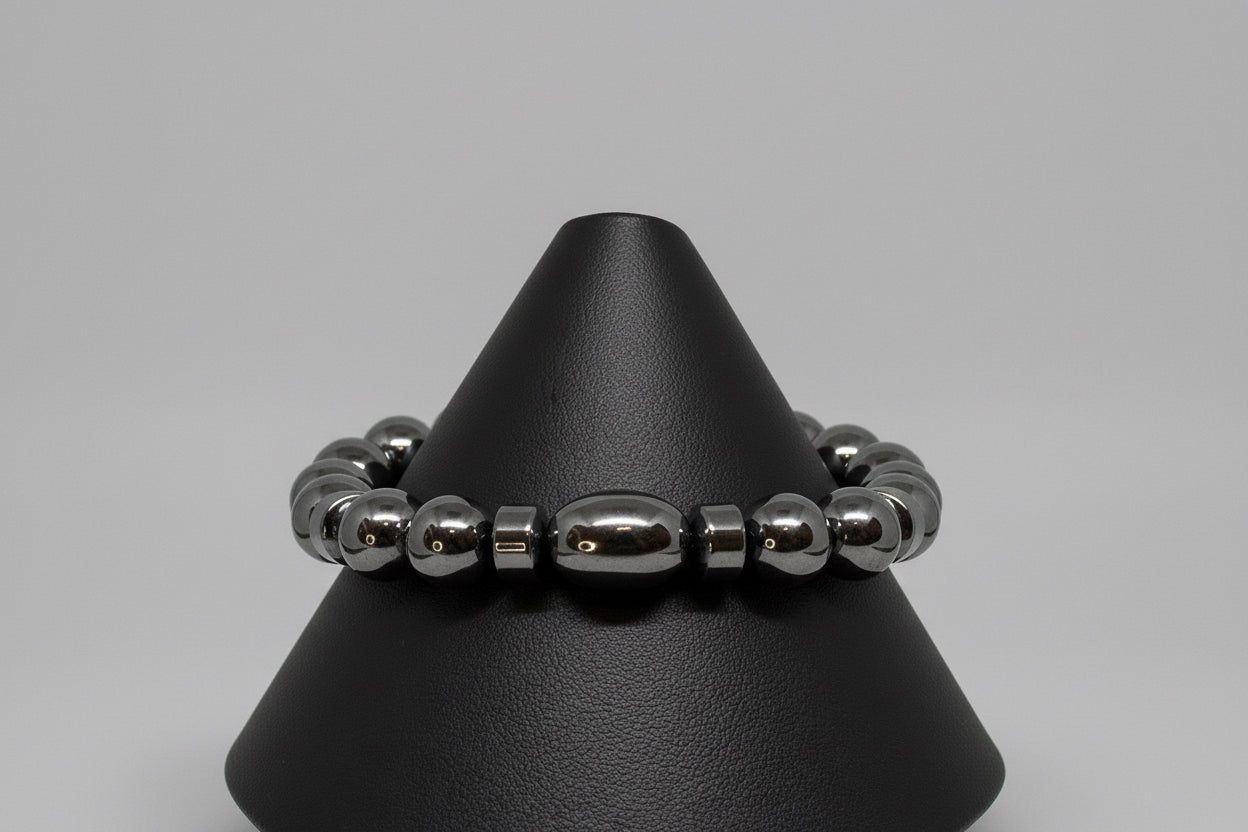 Men Hemalyke and Accented Agate Bracelet