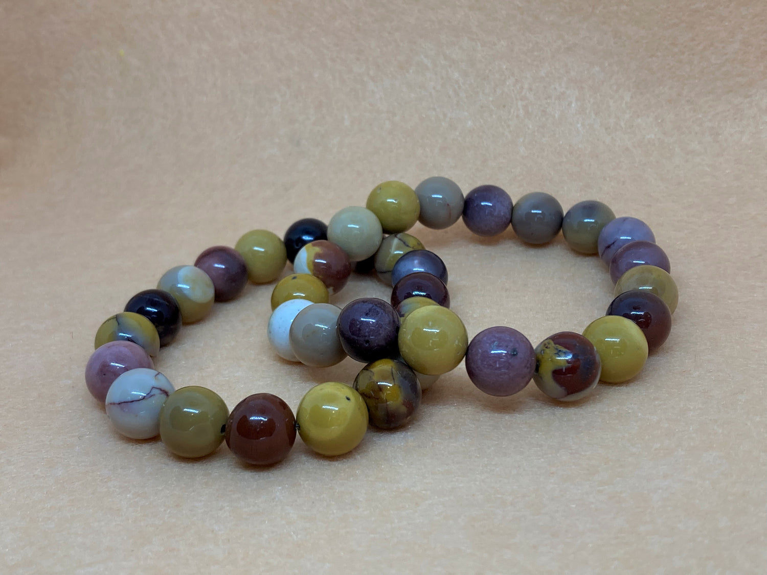 Moukaite Jasper Gemstone Bracelet. 10mm