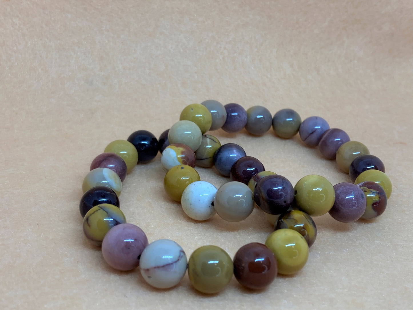 Moukaite Jasper Gemstone Bracelet. 10mm