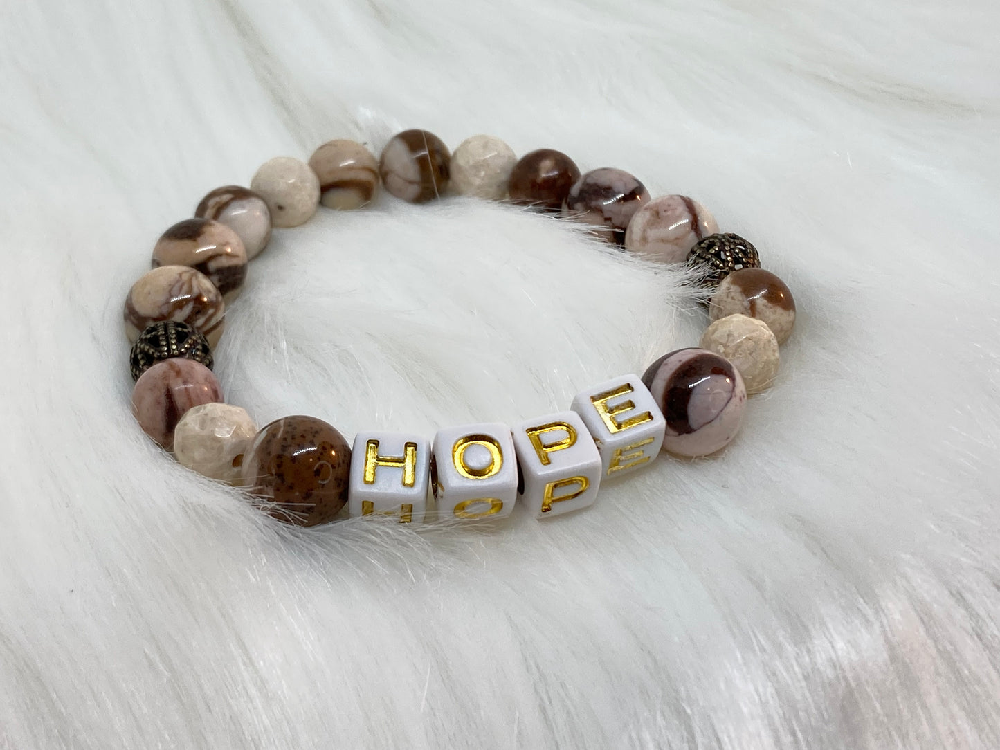 Bronze Zebra Jasper "Hope" Bracelet