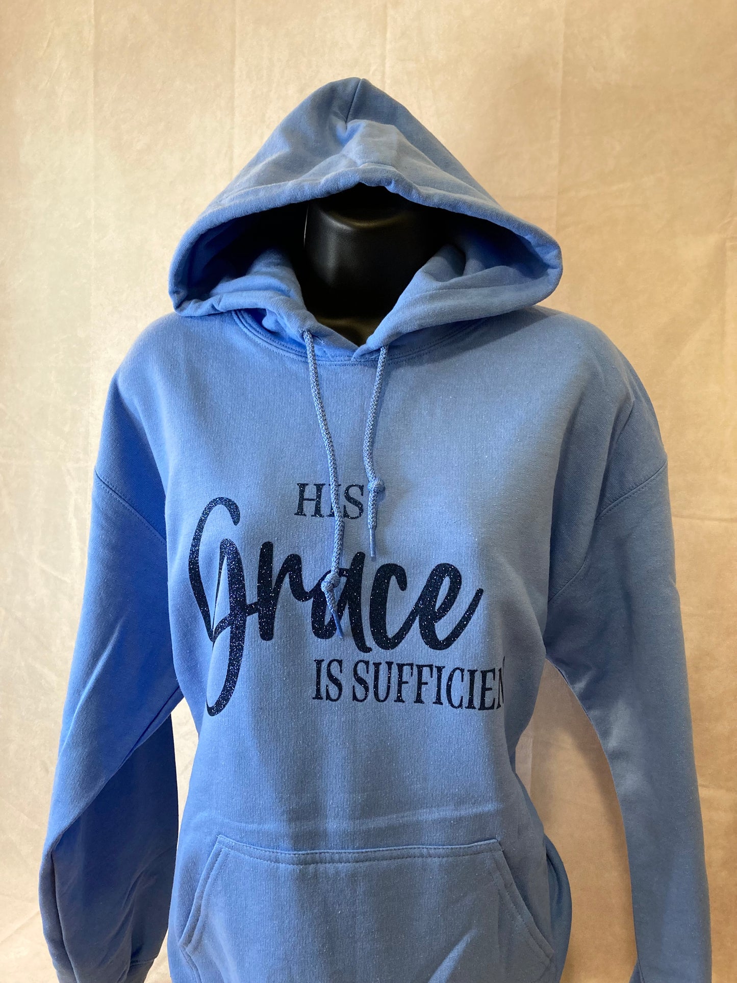 Blue “His Grace is Sufficient” Hoodie