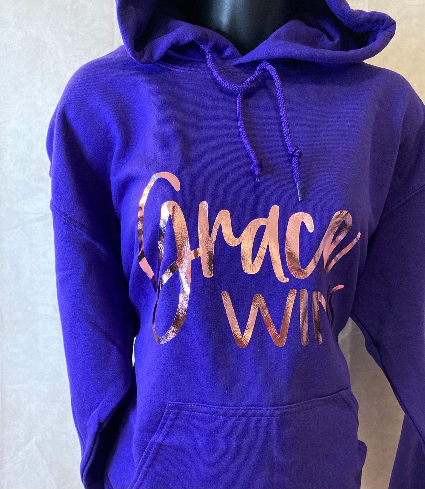 Purple “Grace Wins” Hoodie